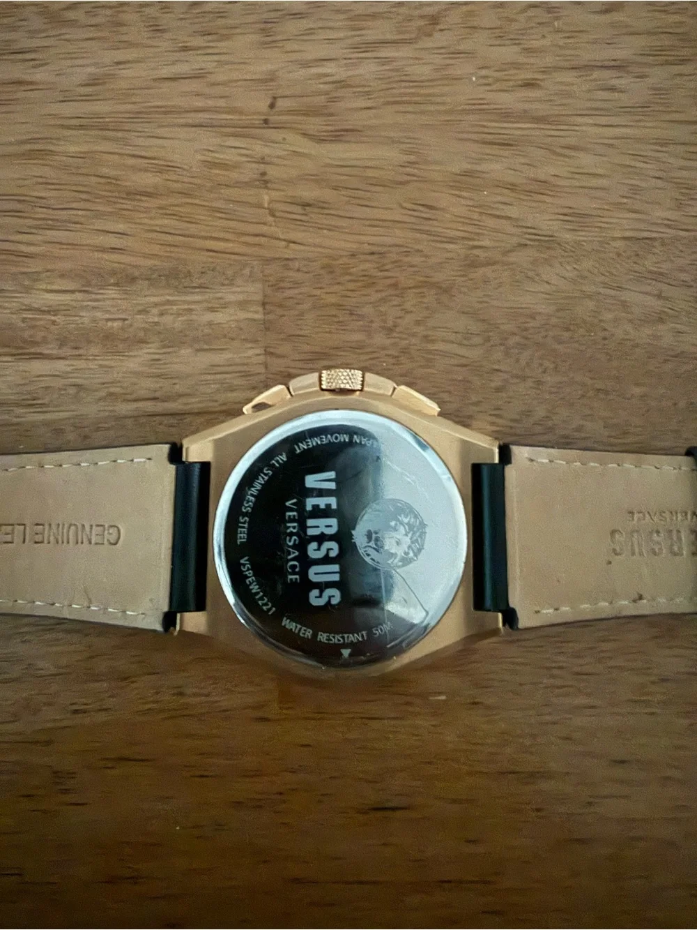 Versus Versace Gold and Black Multi-Function Watch